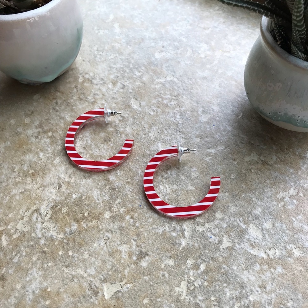 J. Crew acrylic striped earrings